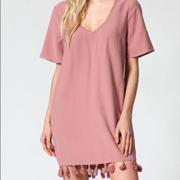 Tassel dress - mauve - Picture 2 of 3